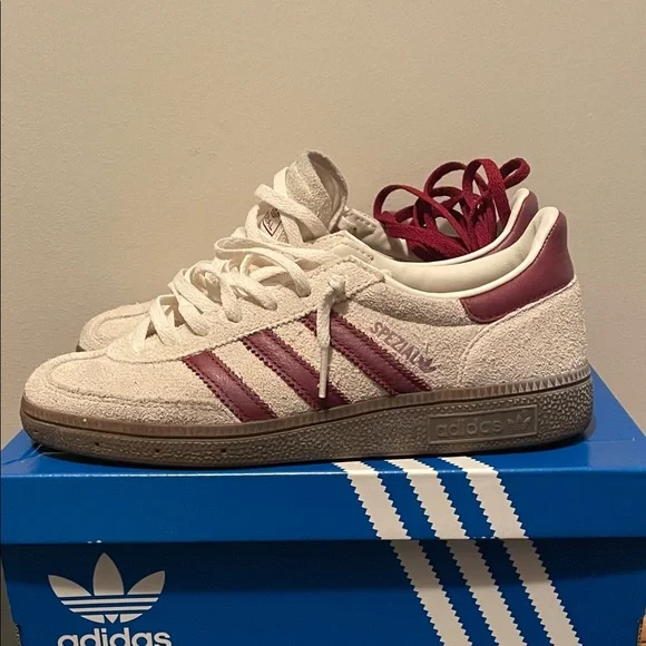 Adidas Spezial Cream with Burgundy Stripes - Picture 3 of 6